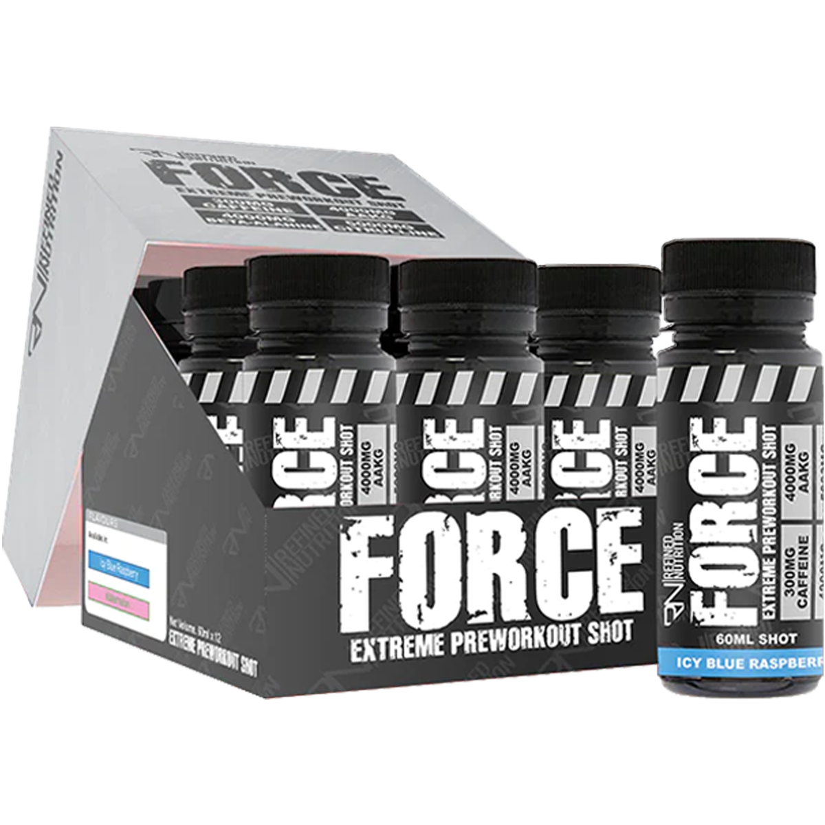 Refined Nutrition FORCE PWO Shots – Icy Blue Raspberry