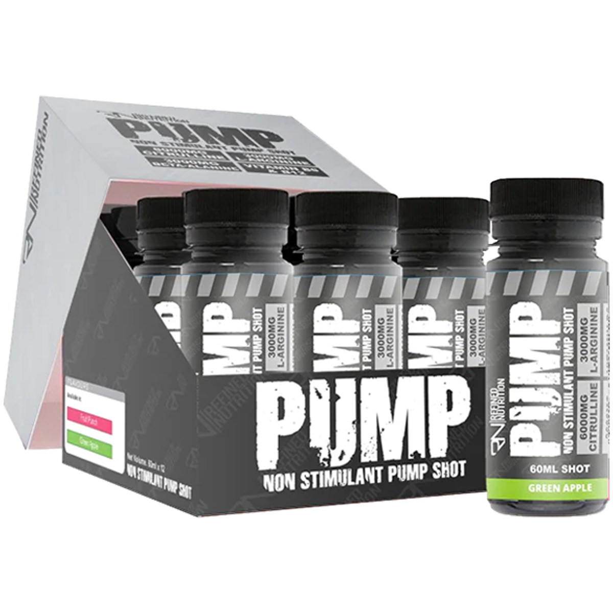 Refined Nutrition PUMP PWO Shots – Green Apple